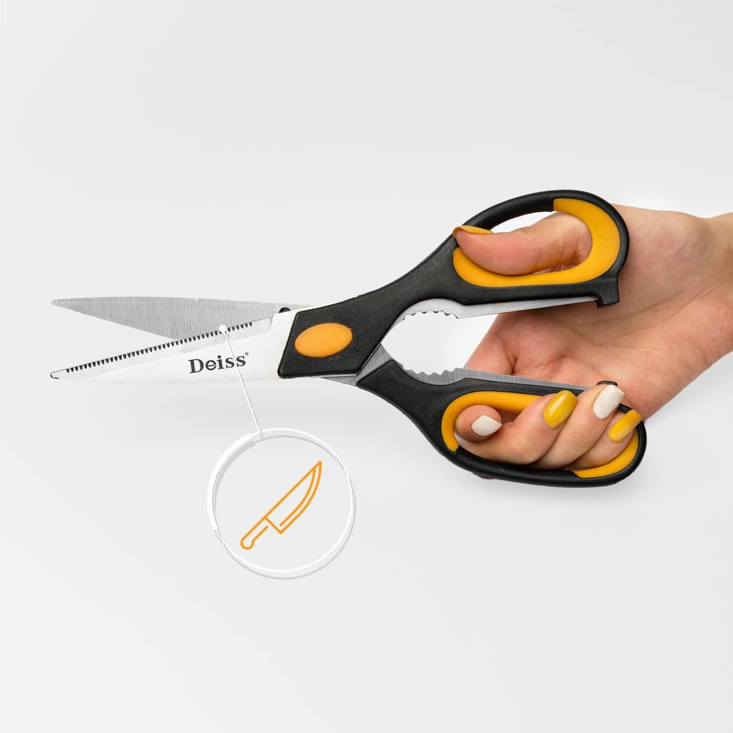 PRO Kitchen Shears, Kitchen Scissors Heavy Duty, Dishwasher Safe All Purpose, Stainless Steel Food Scissors for Kitchen – Sharp Shears for Chicken, Poultry, Fish, Meat, Salads, Herbs