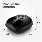 Foot Massager Machine with Heat [2025 Upgraded], Shiatsu Foot Massager for Plantar Fasciitis, Birthday Gifts for Women, Wireless Control, D003R-BK