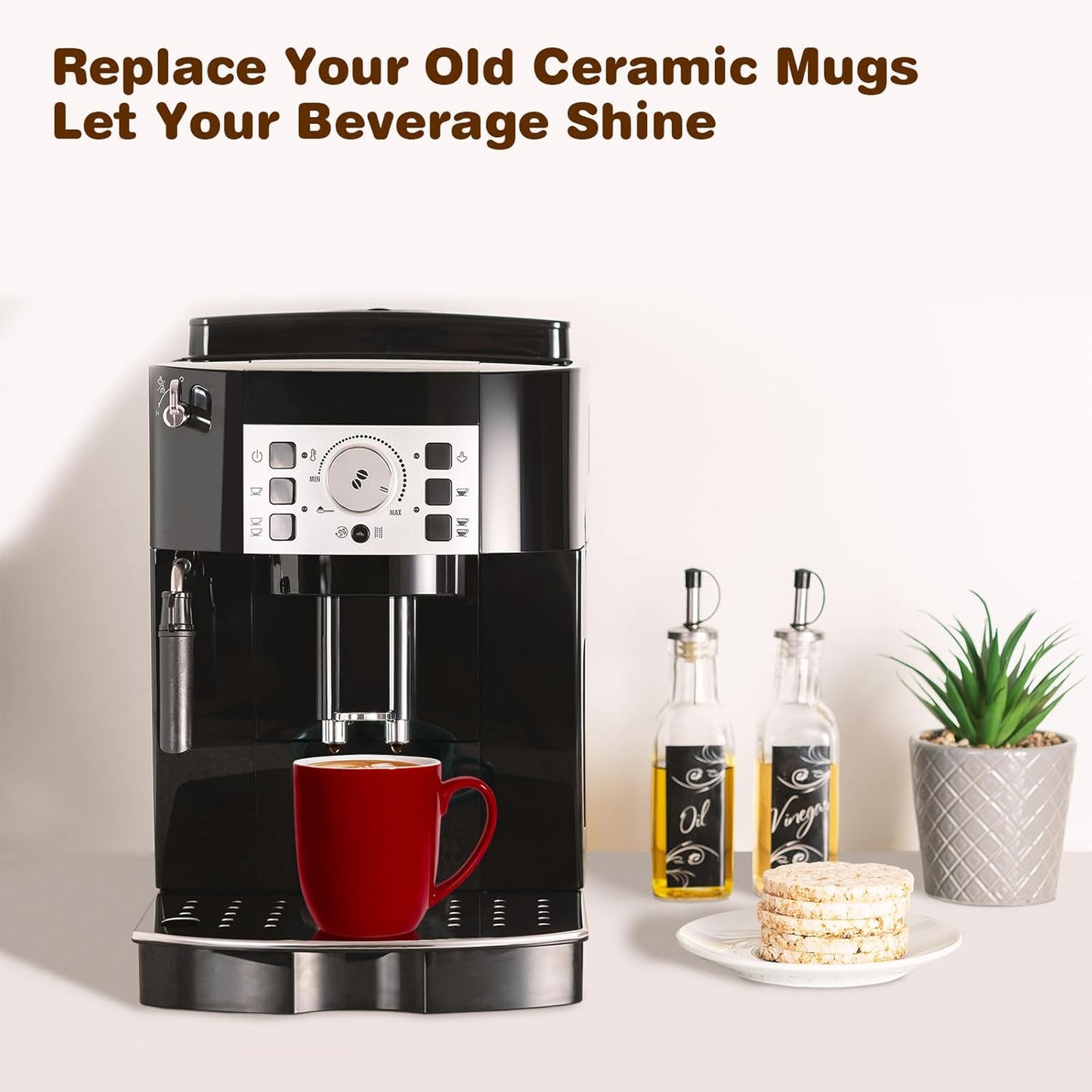 16 Oz Large Coffee Mug with Handle Tea Cup Novelty Coffee Cup for Men Women Office Work, Red