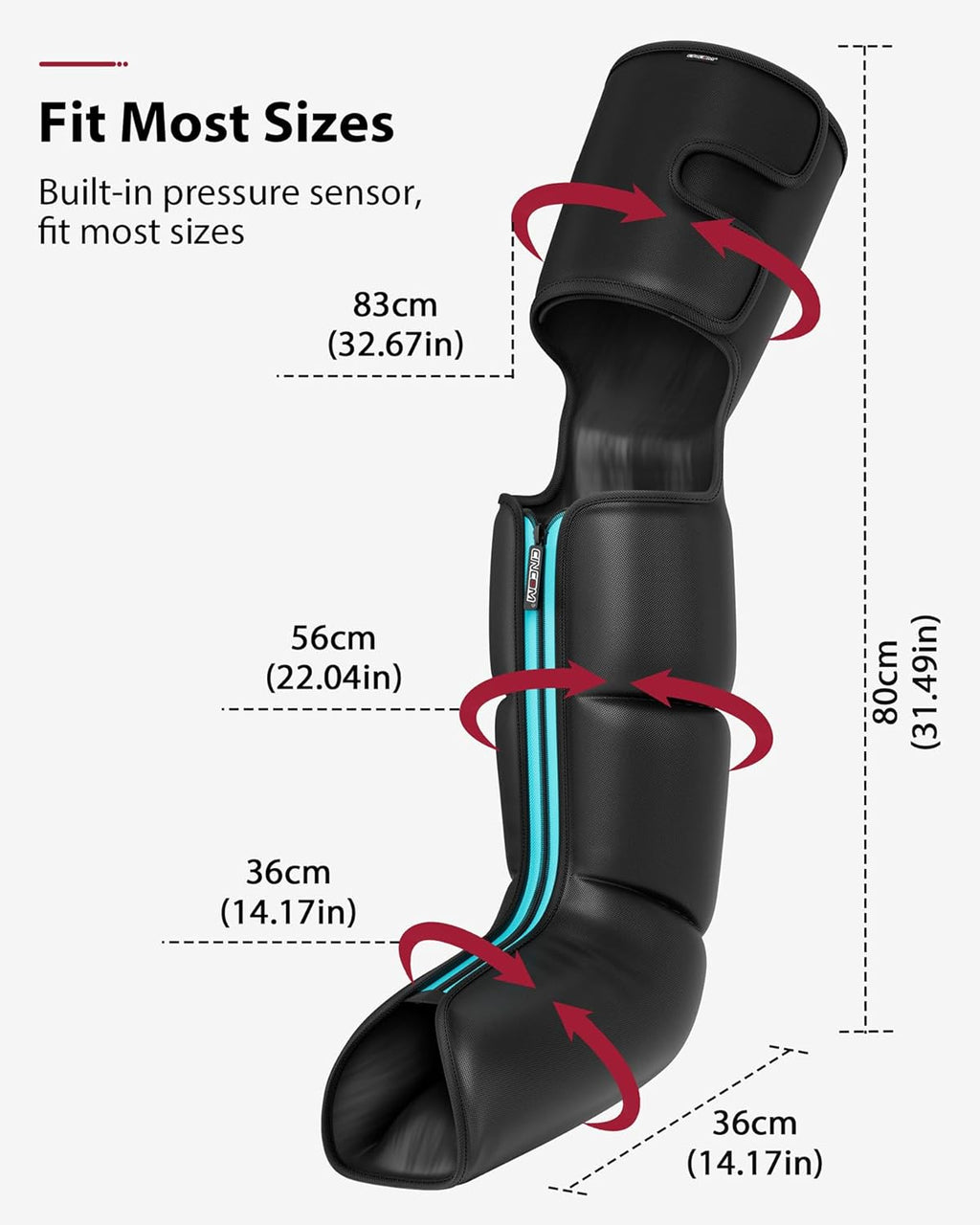 Leg Massager for Circulation and Pain Relief, Air Compression 3 in 1 Leg Massager for Foot Calf & Thigh, Leg Compression Boots for Recovery, Edema, RLS Relief