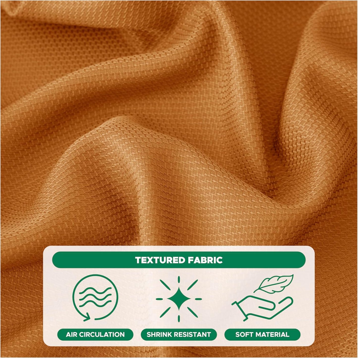 Fall Tablecloth Textured Fabric Square Tablecloths 54X54 Inch, Bronze Thanksgiving Autumn Harvest Water Resistant Fabric Tablecloths for Kitchen, Dining, Wedding, Parties Machine Washable