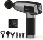 Massage Gun Deep Tissue,Birthday Gifts for Men Women,Gifts for Boyfriend Girlfriend - Neck Back Massager for Pain Relief Deep Tissue with 6 Heads & 8 Speeds(Grey)