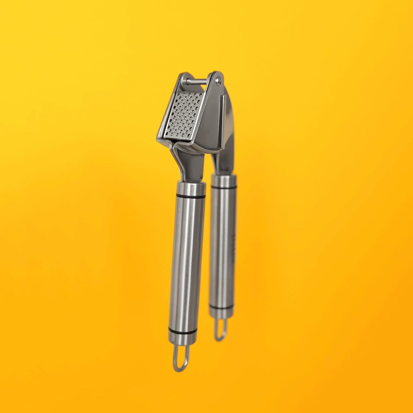 PRO Garlic Press and Silicone Garlic Peeler Set - Stainless Steel Rust Proof Garlic Mincer & Garlic Crusher for Ginger & Nuts, Garlic Roller Peeler - Easy to Squeeze and Clean, Dishwasher Safe