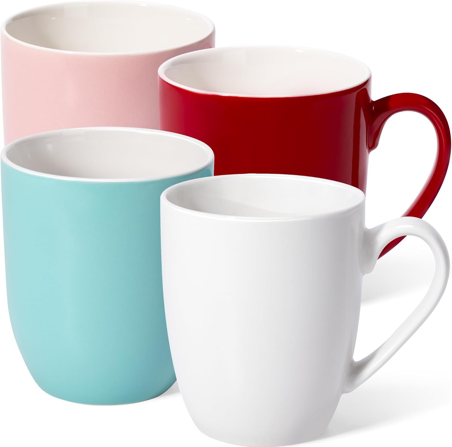 16 Oz Large Coffee Mugs Set of 4 Ceramic Coffee Mug Multicolor Coffee Cups Tea Cups Idea Gift for Women Men House Warming Gifts New Home Office, Multicolor 4 Pack