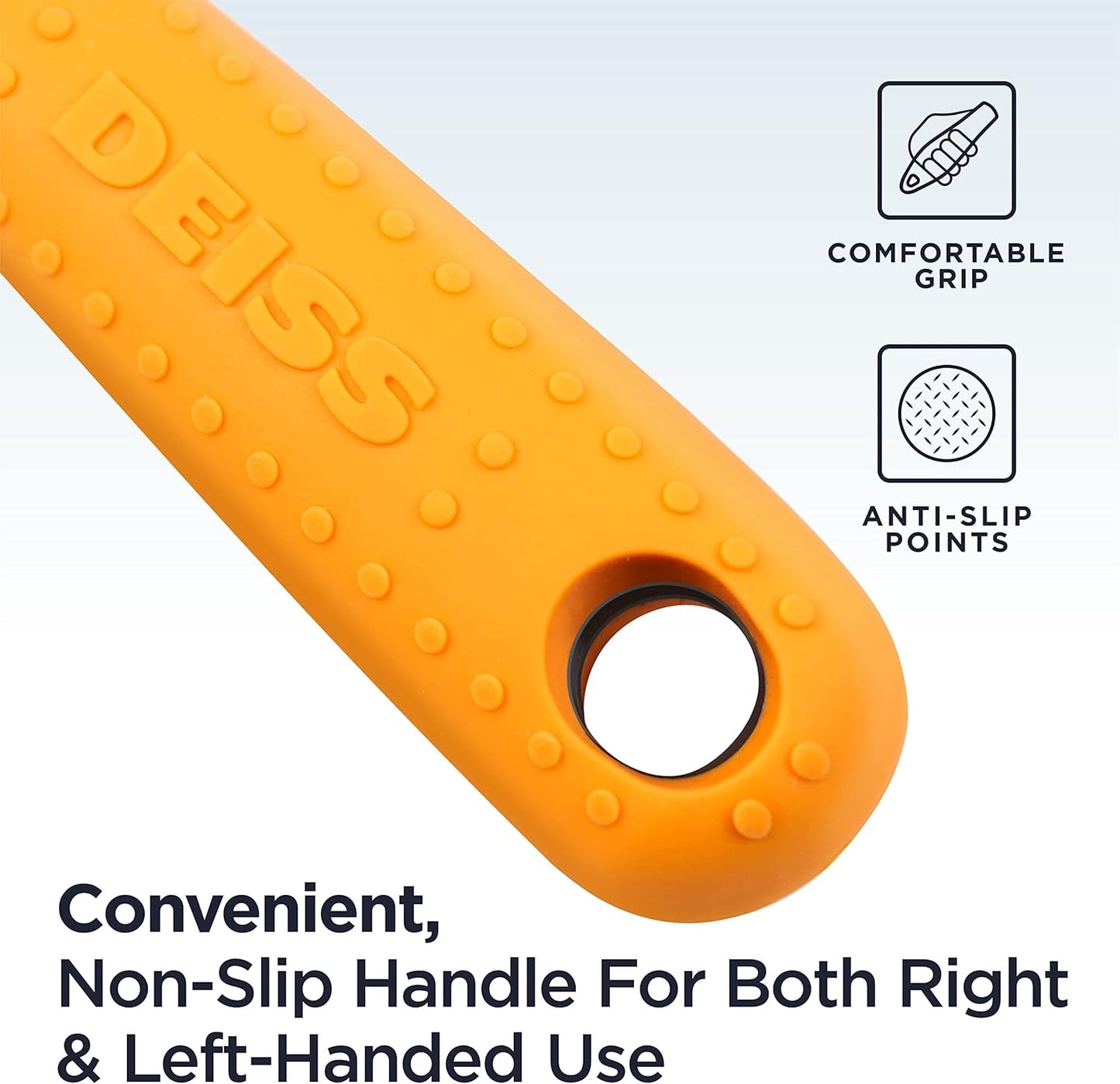 PRO Swivel Vegetable Peeler - Sharp Stainless Steel Peeler with Easy Non-Slip Hand Grip, Potato Peelers for Kitchen, Fruit, Carrot, Apple, Veggie, Kiwi, Durable, and Dishwasher Safe (ORANGE)