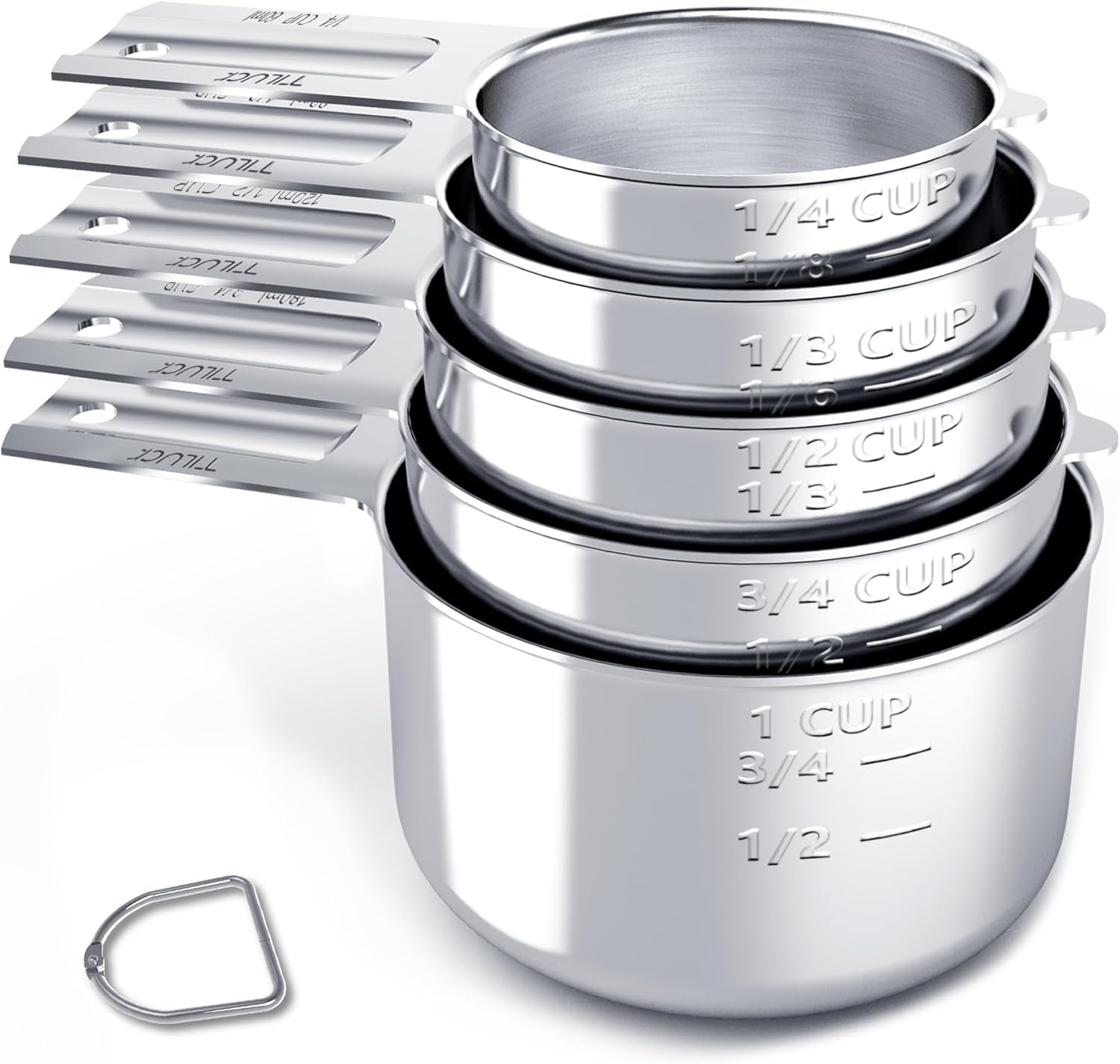 Stainless Steel Measuring Cups Set,Kitchen Gadgets for Cooking & Baking,Set of 5