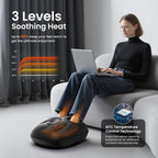Foot Massager Machine with Heat [2025 Upgraded], Shiatsu Foot Massager for Plantar Fasciitis, Birthday Gifts for Women, Wireless Control, D003R-BK