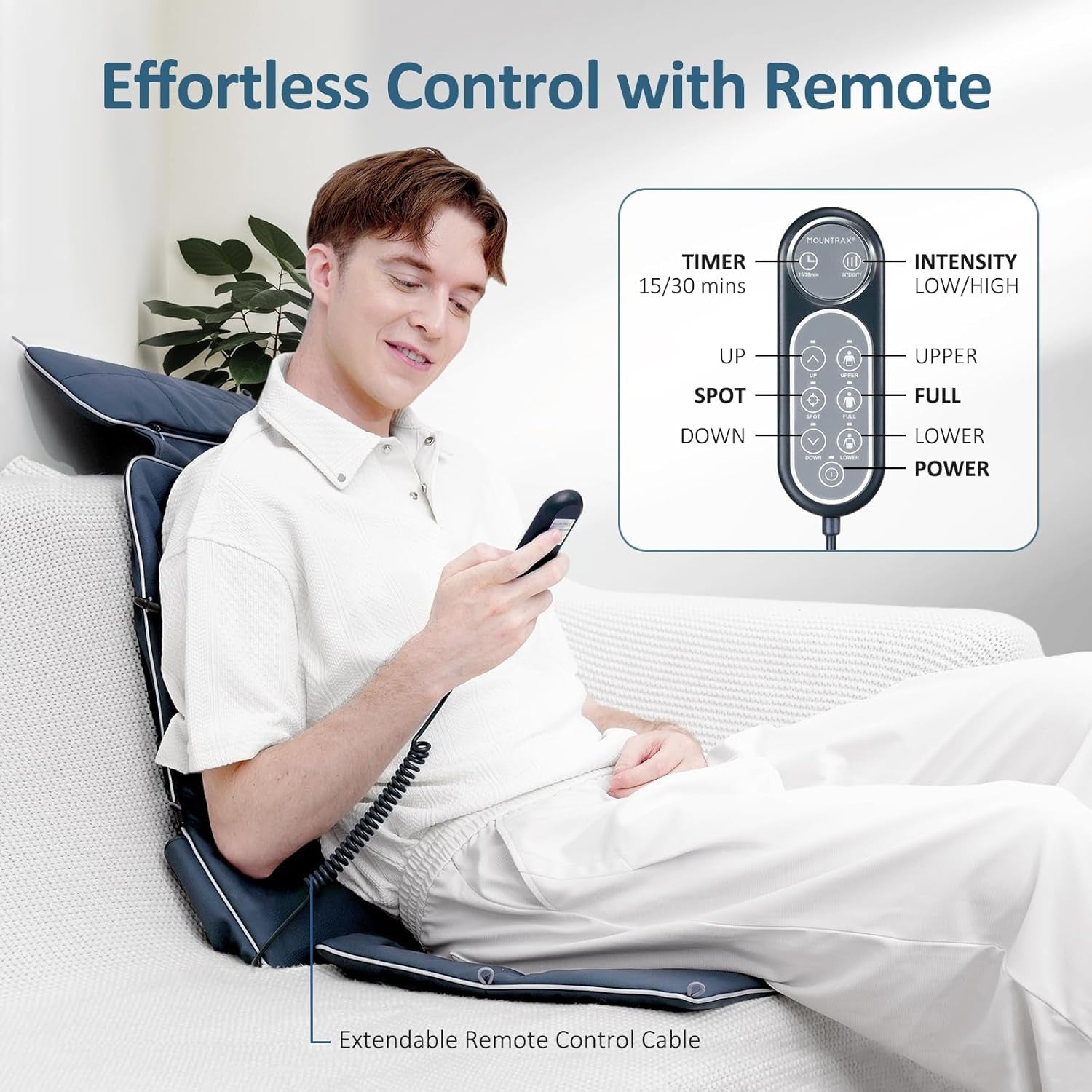 Back Massager for Chair, Full Back Massager for Pain Relief Deep Tissue, Massage Chair Pad with Soft S-Curve Design, Versatile Portable Massage Seat Cushion, Chair Massager