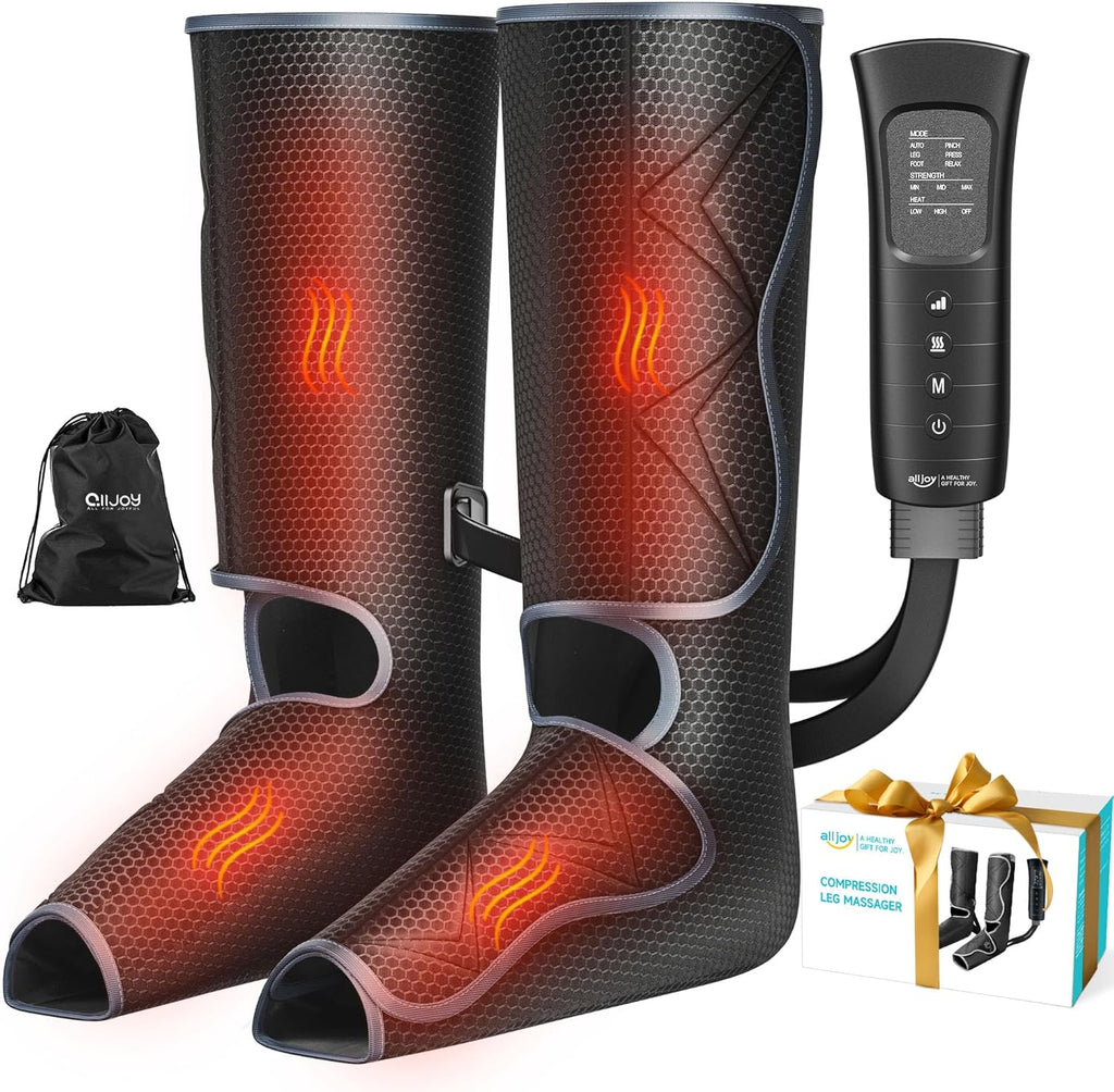 Gifts for Men Women, Leg Massager for Circulation and Pain Relief FSA, Leg Massager with Heat and Compression, 6 Modes 3 Intensities 2 Heat Levels