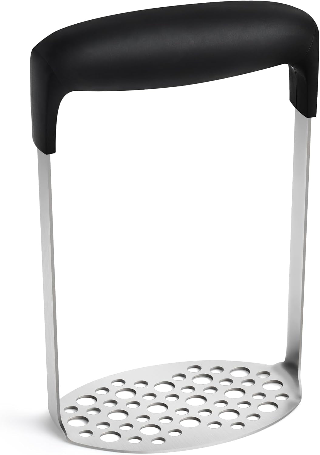 Upgraded Potato Masher, Durable Non-Break Handle, Rust-Proof, Dishwasher Safe, Heavy Duty 304 Stainless Steel, Kitchen Gadgets Gifts, Black