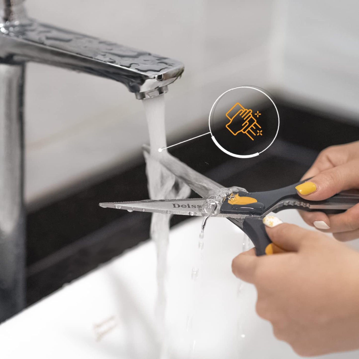 PRO Kitchen Shears, Kitchen Scissors Heavy Duty, Dishwasher Safe All Purpose, Stainless Steel Food Scissors for Kitchen – Sharp Shears for Chicken, Poultry, Fish, Meat, Salads, Herbs