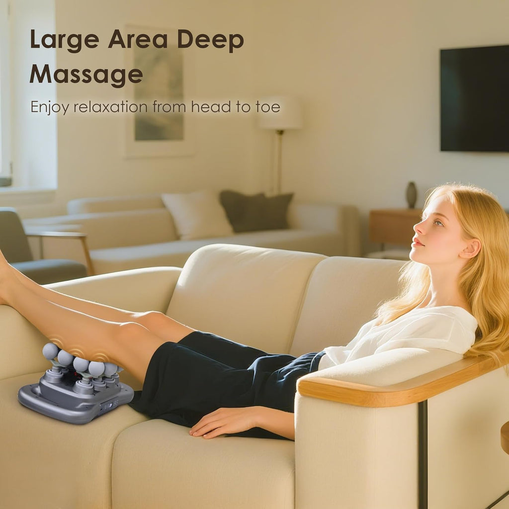 16-Head Massage Gun Set, Deep Tissue Percussion Massager, Electric Massage Tools with 9 Styles & Levels, Dark Grey