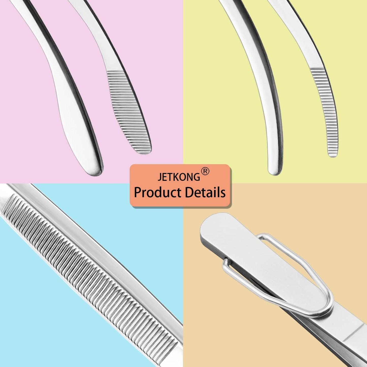 2 Pcs 12'' Curved Kitchen Tweezers Stainless Steel Long Tweezer Tongs Professional Chef Tweezers for Cooking, Grilling and BBQ (Silver)