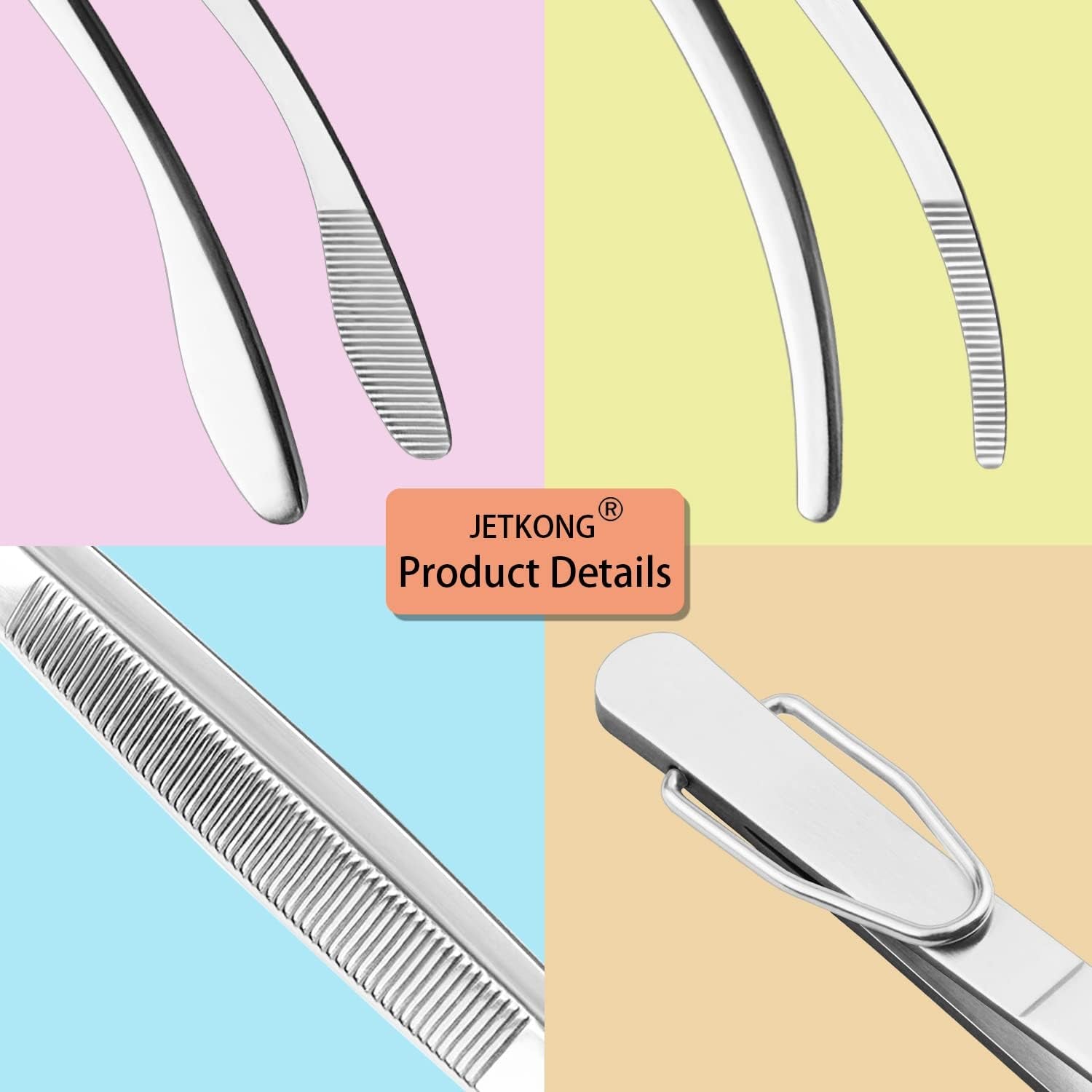 2 Pcs 12'' Curved Kitchen Tweezers Stainless Steel Long Tweezer Tongs Professional Chef Tweezers for Cooking, Grilling and BBQ (Silver)