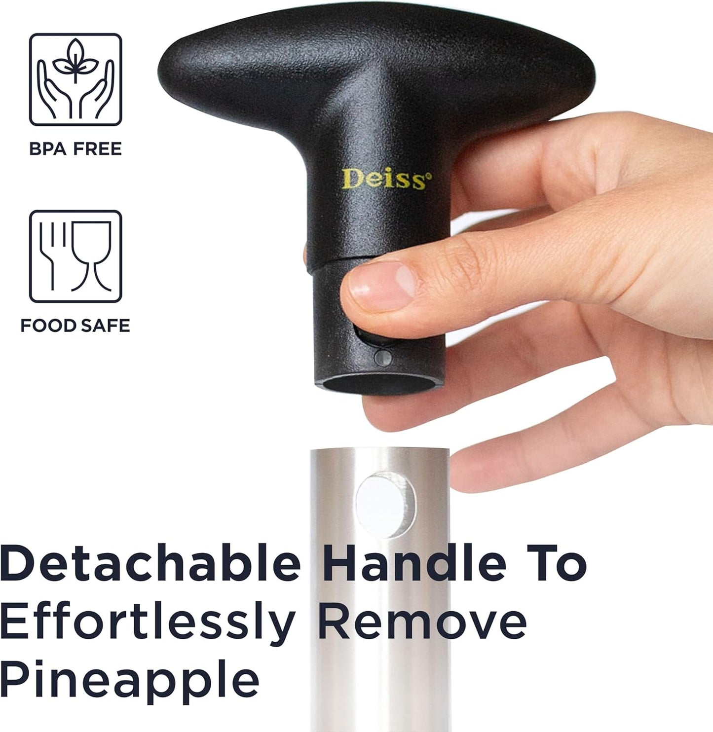 PRO Pineapple Corer — 2 in 1 Stainless Steel Pineapple Cutter Tool & Corer Tool Kitchen - Pineapple Corer and Slicer Tool - Fruit Cutter Tool, Pineapple Slicer and Corer - Dishwasher Safe