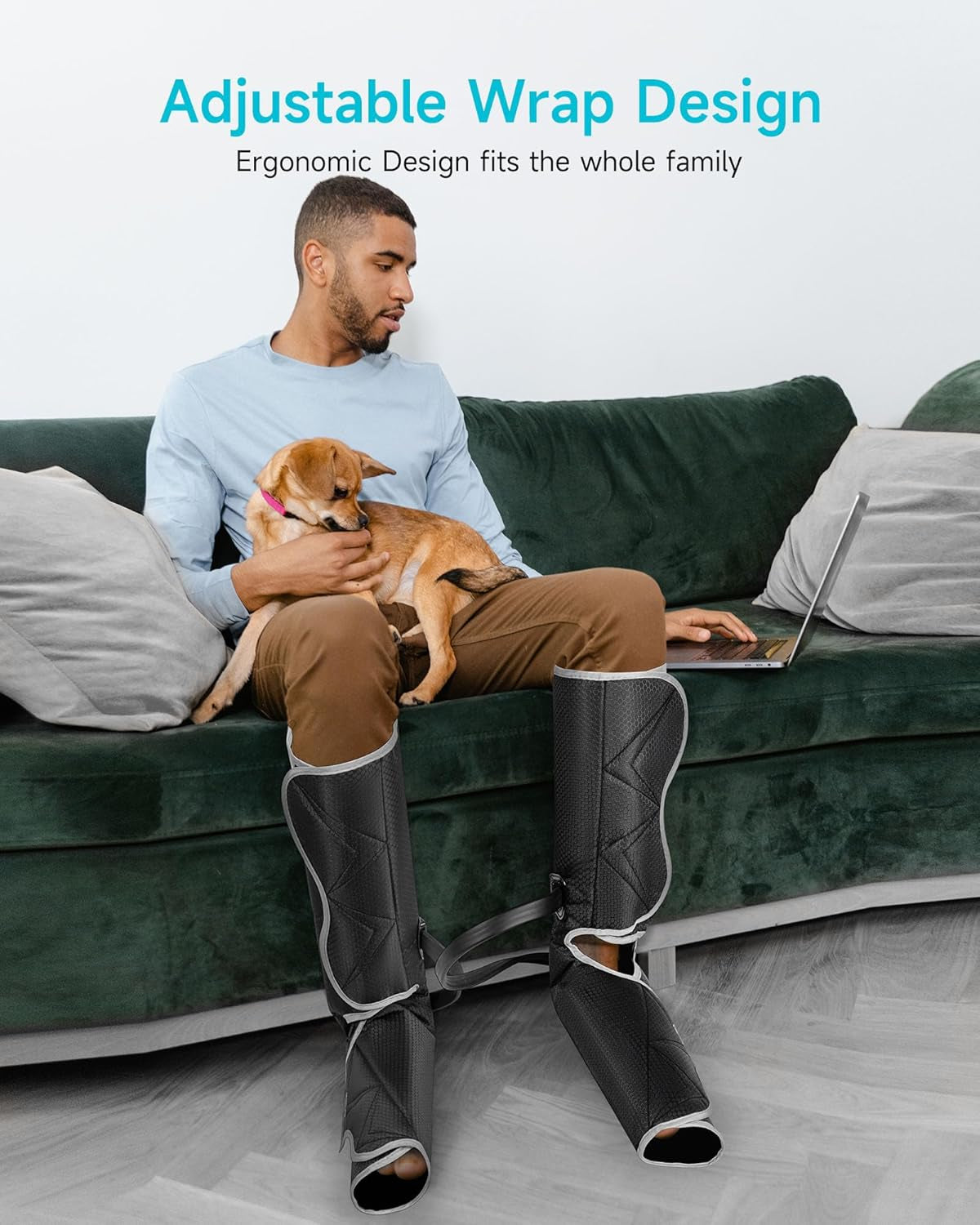Gifts for Men Women, Leg Massager for Circulation and Pain Relief FSA, Leg Massager with Heat and Compression, 6 Modes 3 Intensities 2 Heat Levels
