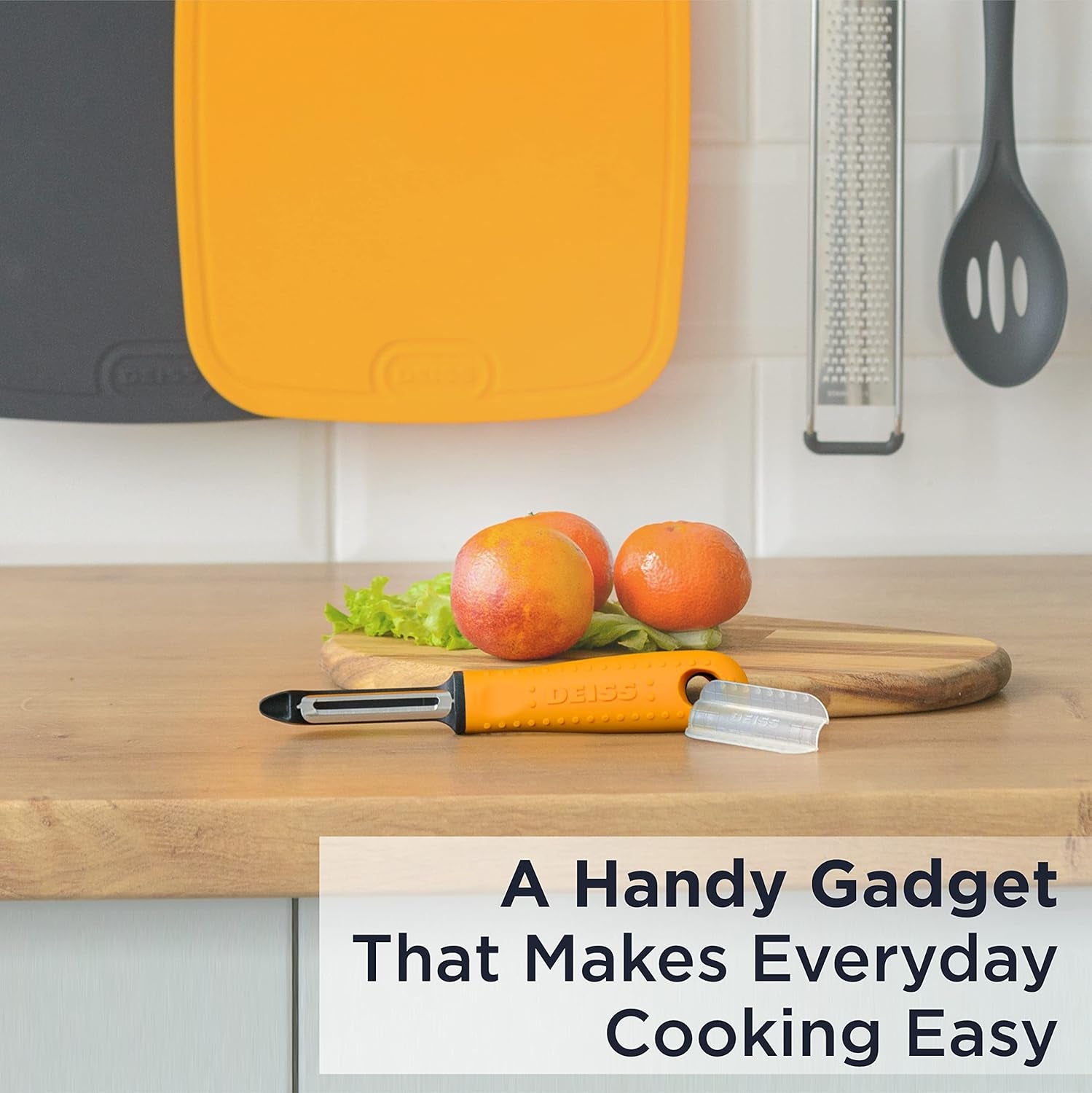 PRO Swivel Vegetable Peeler - Sharp Stainless Steel Peeler with Easy Non-Slip Hand Grip, Potato Peelers for Kitchen, Fruit, Carrot, Apple, Veggie, Kiwi, Durable, and Dishwasher Safe (ORANGE)