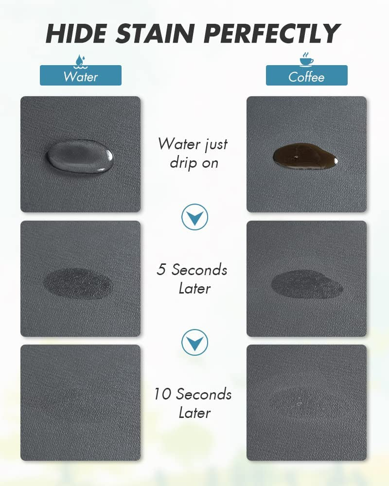 Dish Drying Mat for Kitchen Counter-Coffee Mat Bar Accessories, Hide Stain, Rubber Backed, Absorbent, Fit under Coffee Maker, Espresso Machine, Pot, Dish Rack, 12"X19", Dark Grey