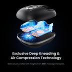Foot Massager Machine with Heat [2025 Upgraded], Shiatsu Foot Massager for Plantar Fasciitis, Birthday Gifts for Women, Wireless Control, D003R-BK