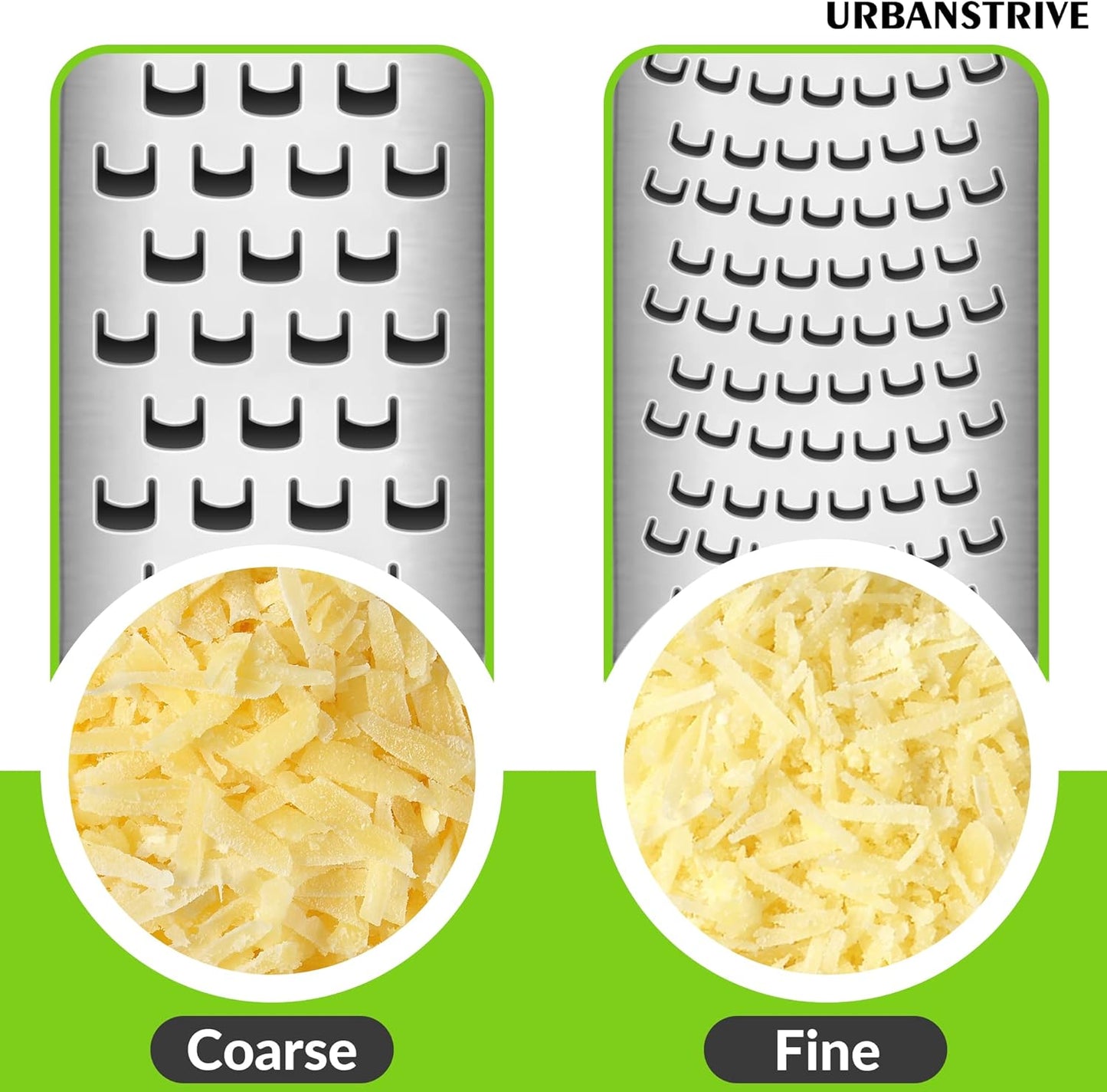 Cheese Grater with Handle, Lemon Zester Graters for Kitchen Stainless Steel, Hand Grater for Ginger Garlic Nutmeg Chocolate Fruits Vegetables, Sharp, Non-Slip Handle & Foot, Black