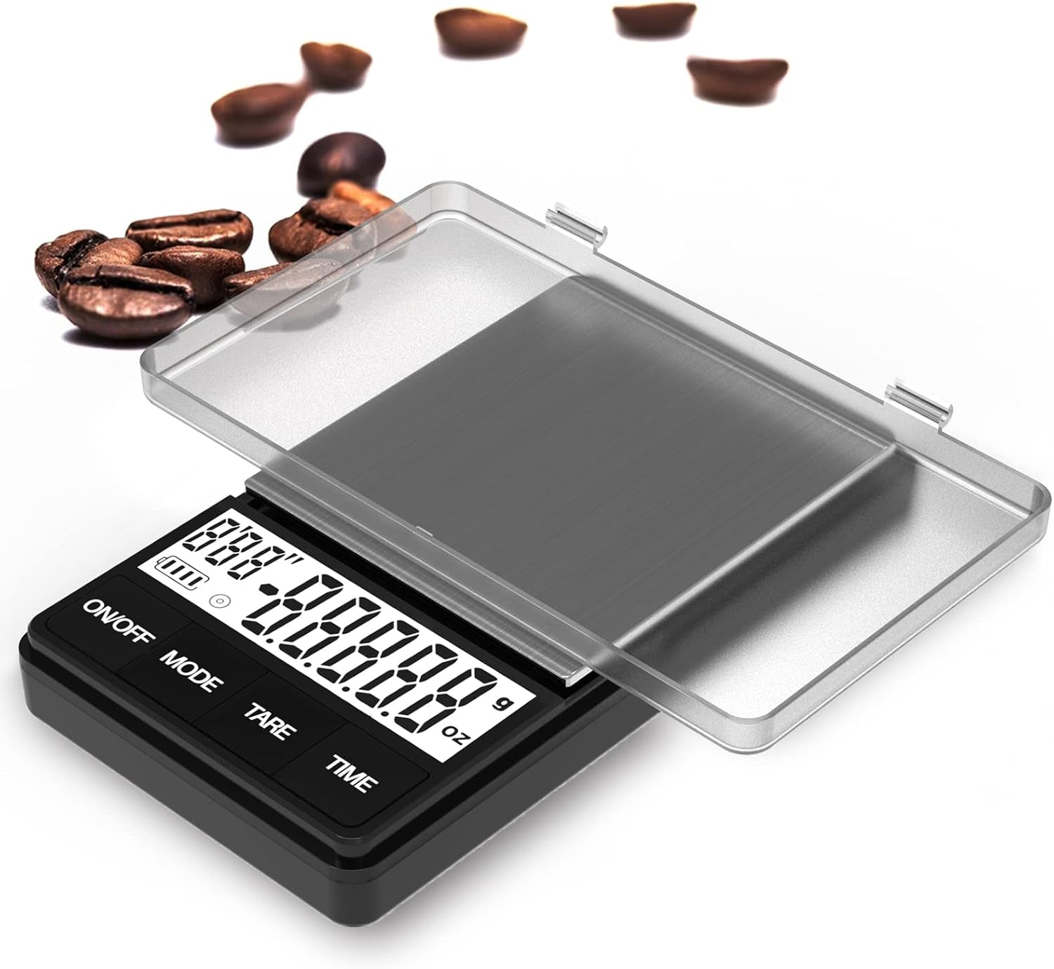 Espresso Scale with Timer 1000G/0.1G Drip Coffee Scale, Small and Handy Barista Scale, Brew Drip Tray Coffee Scale, Backlit LCD for Fast and Accurate Reading, Convenient Digital Pocket Scale