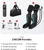 Leg Massager for Circulation and Pain Relief, Air Compression 3 in 1 Leg Massager for Foot Calf & Thigh, Leg Compression Boots for Recovery, Edema, RLS Relief