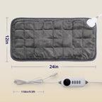 Heating Pad, Weighted Vibrating Massage Heating Pad with Heat Therapy - 6 Massage Modes & 3 Adjustable Heat Settings for Back/Shoulder Pain Relief, 12” X 24”, Black