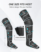 Leg Massager for Circulation and Pain Relief FSA, Gifts for Men Women Dad Mom, Leg Massager with Heat and Compression, 2 Heat 5 Modes 4 Intensities 4 Extenders