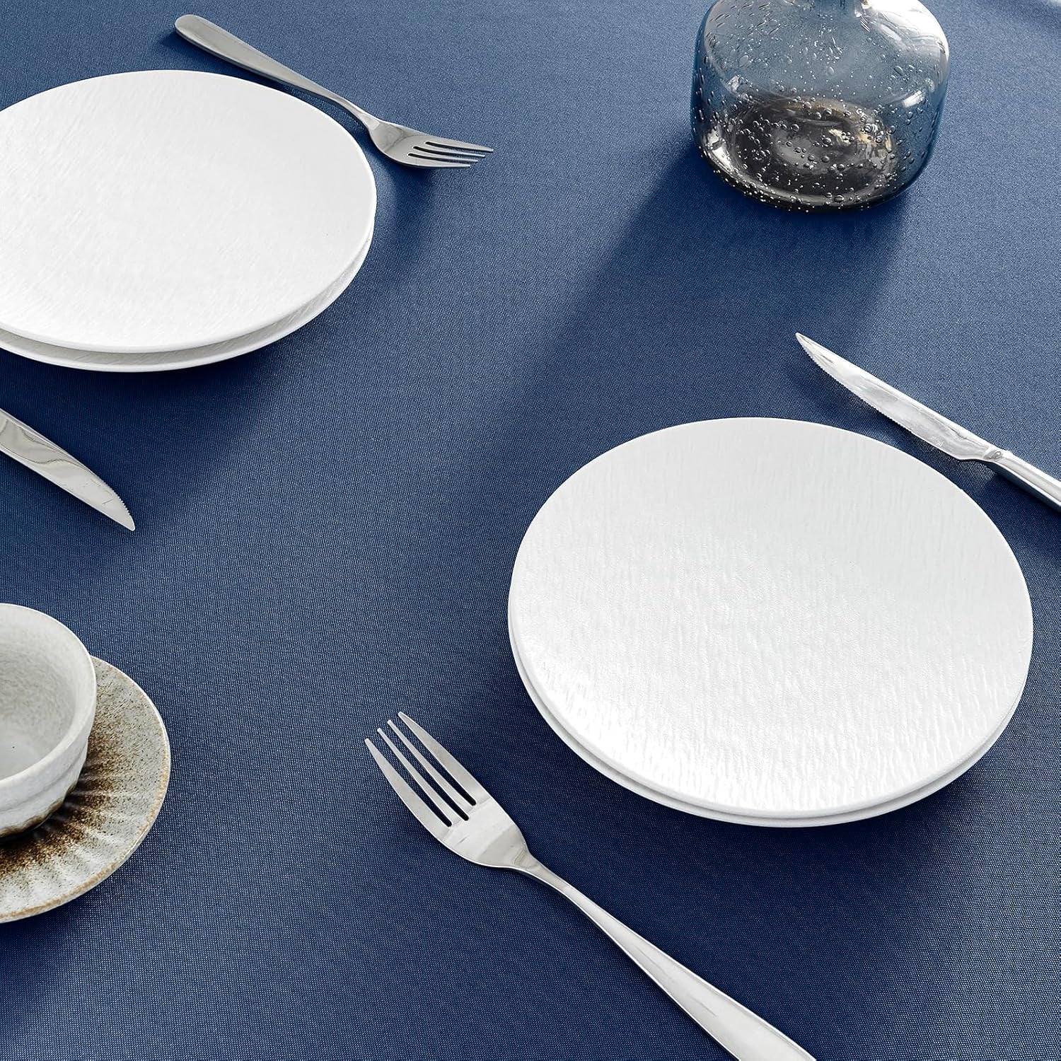 Table Cloth Rectangle Waterproof Spill-Proof Wrinkle-Free Tablecloth Washable, Kitchen Dining Tabletop Decoration, Fabric Table Cover for Indoor and Outdoor Use, 60 X 120 Inch, Navy Blue