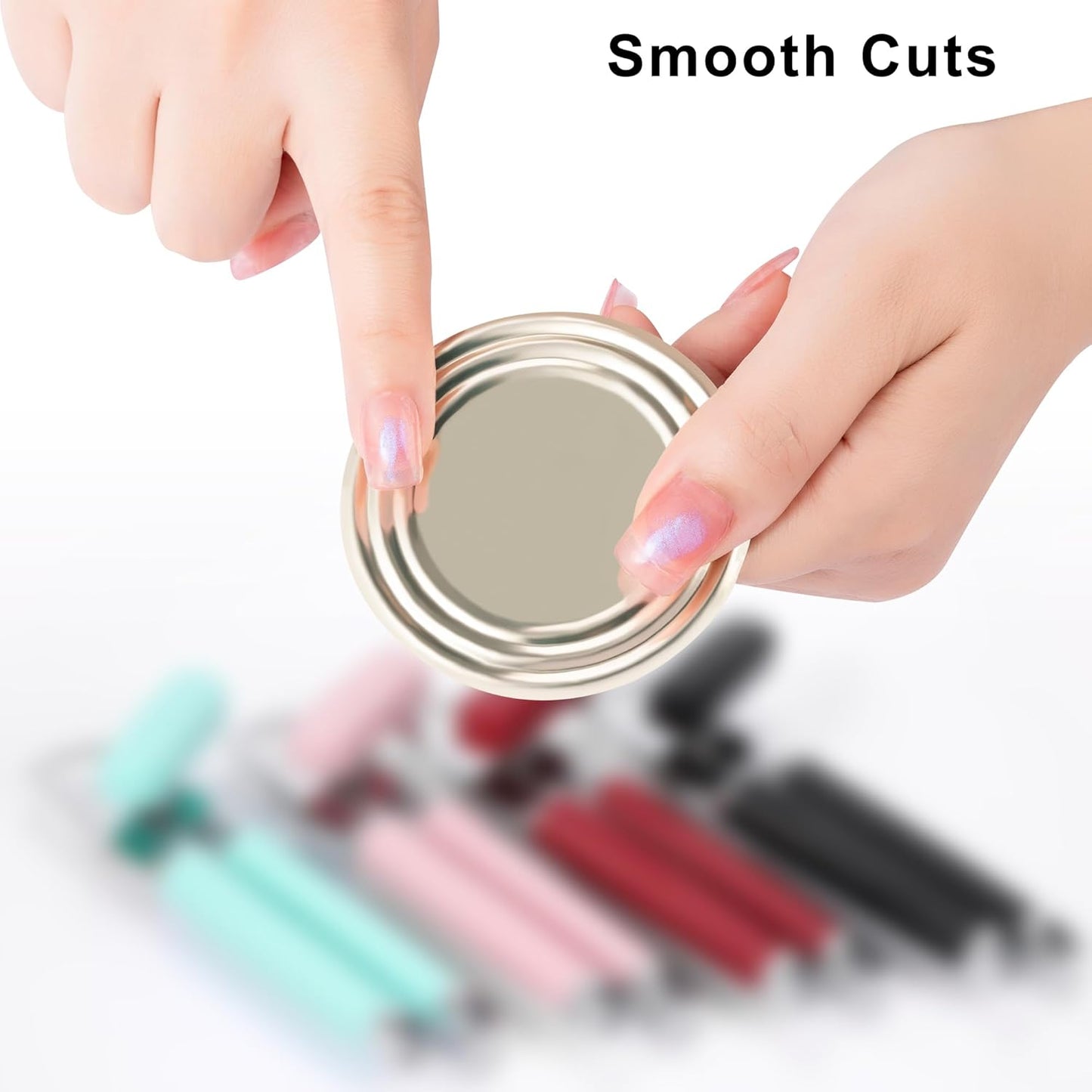 XL Large Heavy Duty Can Opener Manual Smooth Edge, Hand Held Can Openers for Seniors, Stainless Steel, Comfortable Handle, Built-In Bottle Opener, 8.66 Inch (Black)