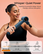 Massage Gun with Heat,Massage Gun Deep Tissue with Extension Handle & 3 Adjustable Angles,Handheld Percussion Back Massager for Muscle/Neck/Body Pain Relief with Portable Case,Blue