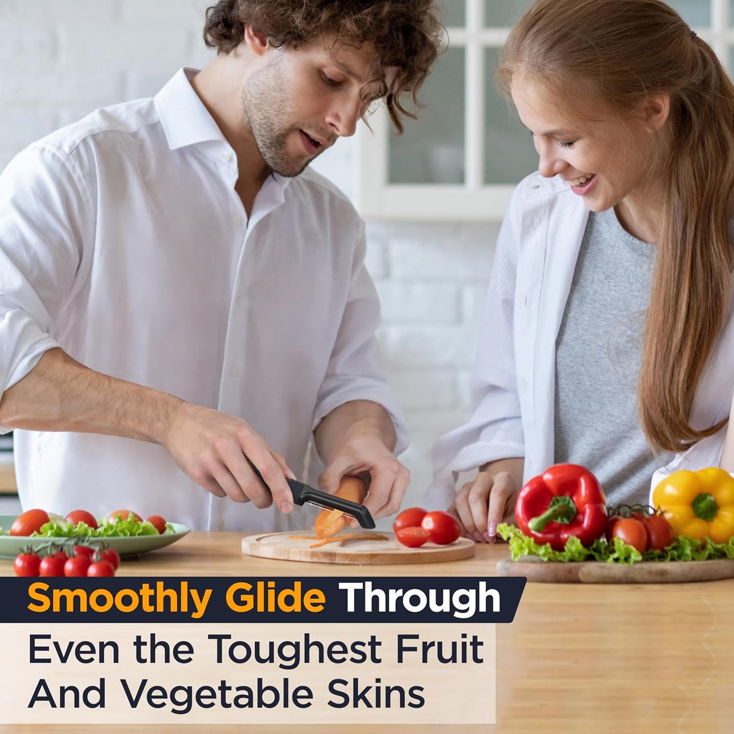 PRO Swivel Vegetable Peeler - Sharp Japan Stainless Steel Peeler with Easy Non-Slip Hand Grip, Potato Peelers for Kitchen, Fruit, Carrot, Apple, Veggie, Kiwi, Durable, Dishwasher Safe