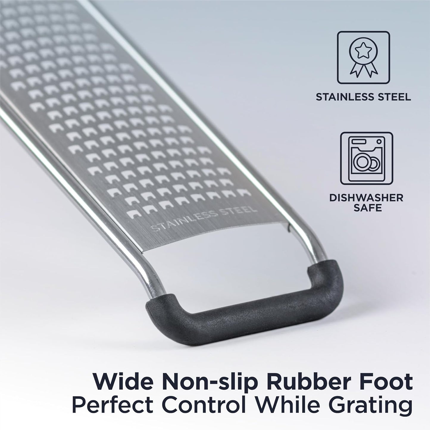 LUX Fine Grater & Lemon Zester, Parmesan Cheese Grater Handheld - Spices, Citrus Fruits, Hard Cheeses, Garlic, Chocolate, Nuts, Ginger, Vegetable Shredder