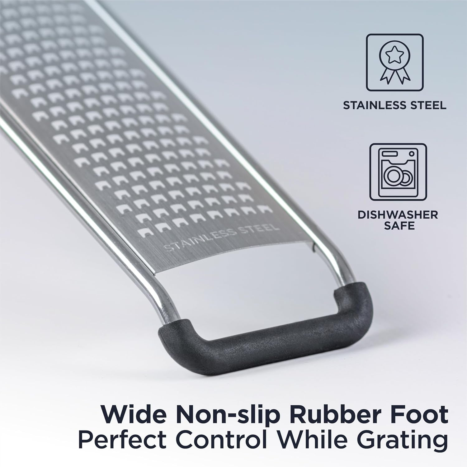 LUX Fine Grater & Lemon Zester, Parmesan Cheese Grater Handheld - Spices, Citrus Fruits, Hard Cheeses, Garlic, Chocolate, Nuts, Ginger, Vegetable Shredder