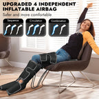 Leg Massager with Heat and Compression for Circulation, 3 Heat 3 Modes 3 Intensities for Pain Relief and Swelling, FSA HSA Eligible