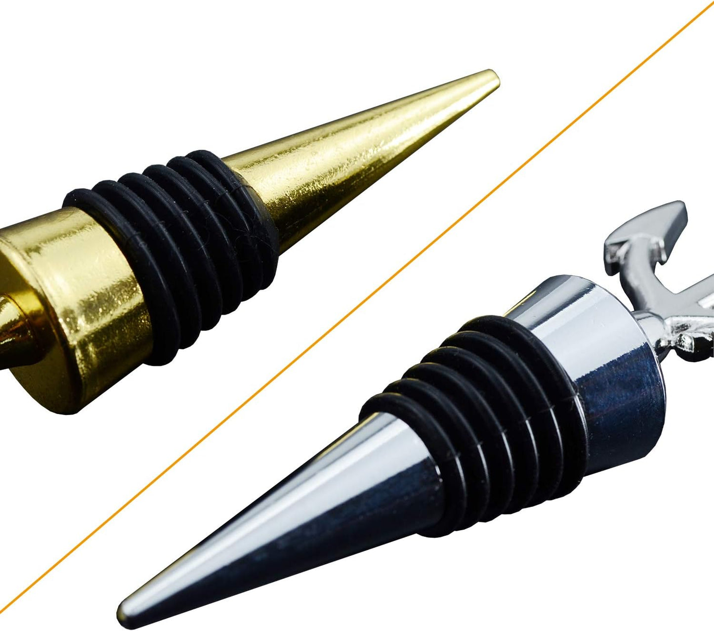2 Pack Wine and Beverage Bottle Stoppers Stainless Steel Wine Stopper (Anchor and Rudder)