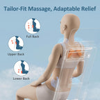 Back Massager for Chair, Full Back Massager for Pain Relief Deep Tissue, Massage Chair Pad with Soft S-Curve Design, Versatile Portable Massage Seat Cushion, Chair Massager