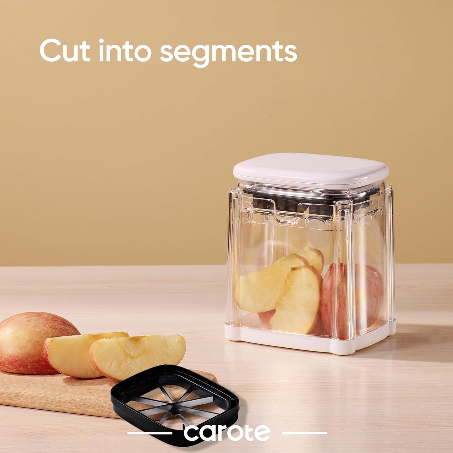 French Fry Cutter for Potato, Mandoline Slicer Vegetable Chopper Potato Slicer with 8-Wedge Blade & Dicer Grid, Bpa-Free Container, Versatile for Potatoes, Carrots, Cucumbers, Apple