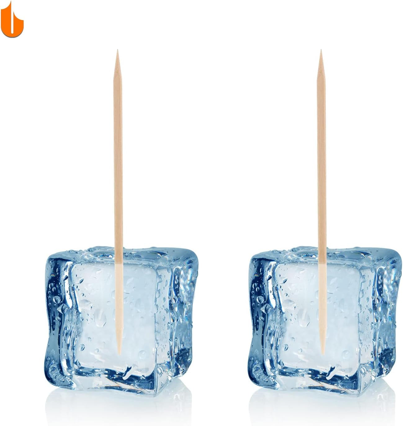 Toothpick Holder Toothpicks 304 Stainless Steel Toothpick Dispenser with 400 Bamboo Toothpicks for Appetizers Craft, Party, Cocktail Picks, Cleaning Teeth, Gold