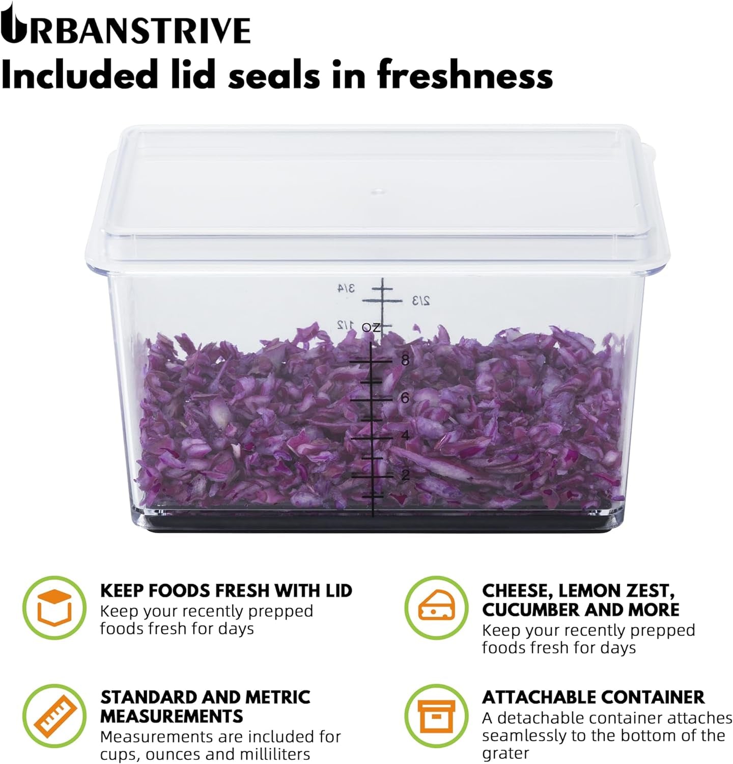 Cheese Grater with Container Box Grater Stainless Steel Graters for Kitchen Cheese Shredder Parmesan Shredder Kitchen Gadgets Kitchen Tools Kitchen Gifts for Chef Dishwasher Safe Zester