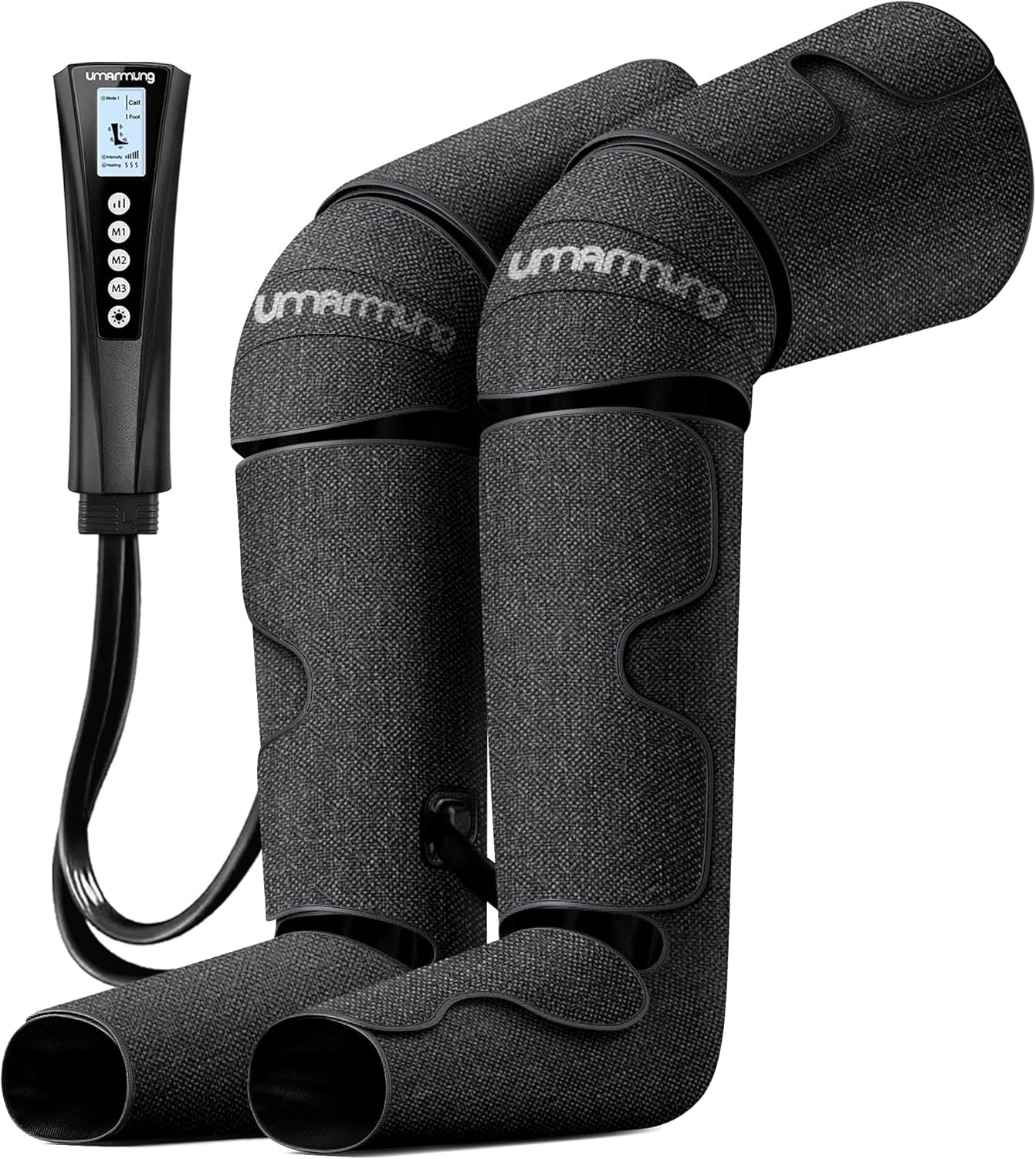 Air Compression Leg Massager with Heat - Ideal Christmas, Mother'S Day and Father'S Day Gifts for Men, Women, Dad, Mom - Relieves Foot and Knee Pain, Eases Varicose Veins, Cramps, Swelling and Edema
