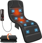 Massage Mat Full Body,Massager Chair Pad,10 Vibration Motors & 5 Massage Modes,Back Massager for Bed,Massage Mattress Pad for Back,Heating Pad with Auto Shut Off, Gifts for Men,Women,Black
