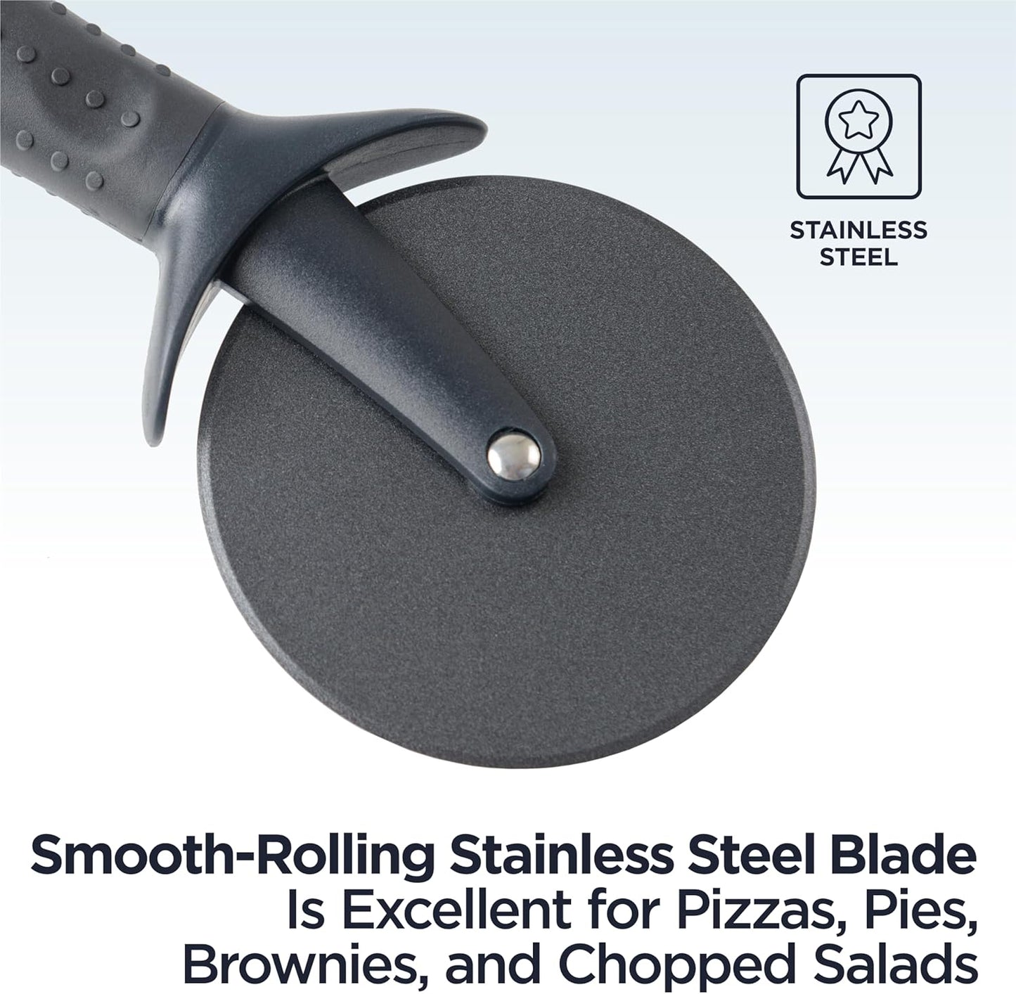 Lux Heavy Duty Pizza Cutter with Wheel Slicer and  PRO Swivel Vegetable Peeler