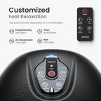Foot Massager Machine with Heat [2025 Upgraded], Shiatsu Foot Massager for Plantar Fasciitis, Birthday Gifts for Women, Wireless Control, D003R-BK