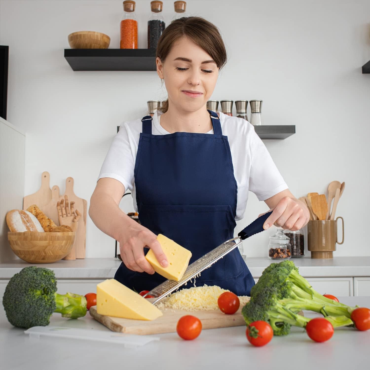 PRO Lemon Zester & Heavy Duty Cheese Grater & Vegetable Grater — Parmesan Cheese, Lemon, Garlic, Nutmeg, Chocolate, Fruits, Vegetables, Ginger Grater - Stainless Steel Cheese Shredder - Black