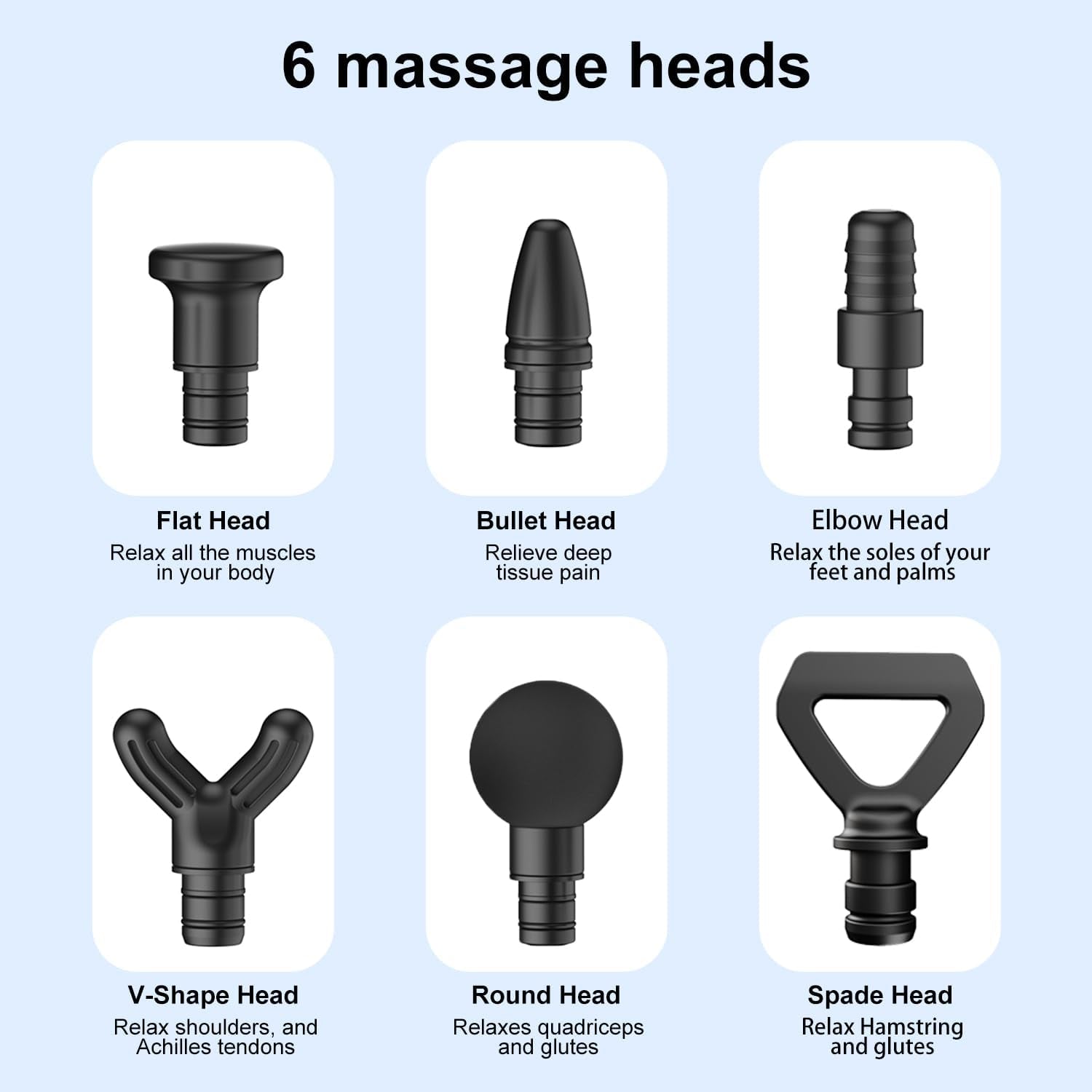 Massage Gun Deep Tissue,Birthday Gifts for Men Women,Gifts for Boyfriend Girlfriend - Neck Back Massager for Pain Relief Deep Tissue with 6 Heads & 8 Speeds(Grey)