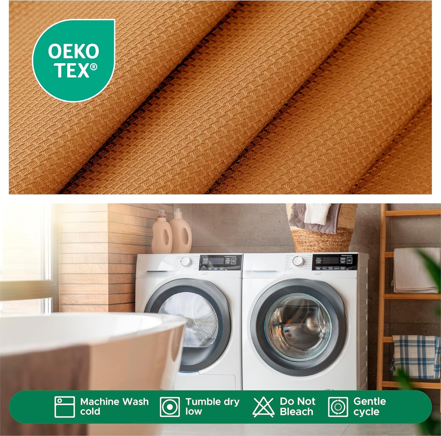 Fall Tablecloth Textured Fabric Square Tablecloths 54X54 Inch, Bronze Thanksgiving Autumn Harvest Water Resistant Fabric Tablecloths for Kitchen, Dining, Wedding, Parties Machine Washable