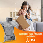 Massaging Heating Pad for Neck and Shoulders and Back, 24" X 35" Large Electric Heating Pad for Back Pain Relief with 3 Heat Levels, 4 Massage Settings, 2H Auto Shut-Off, 4 Massage Motors,Grey