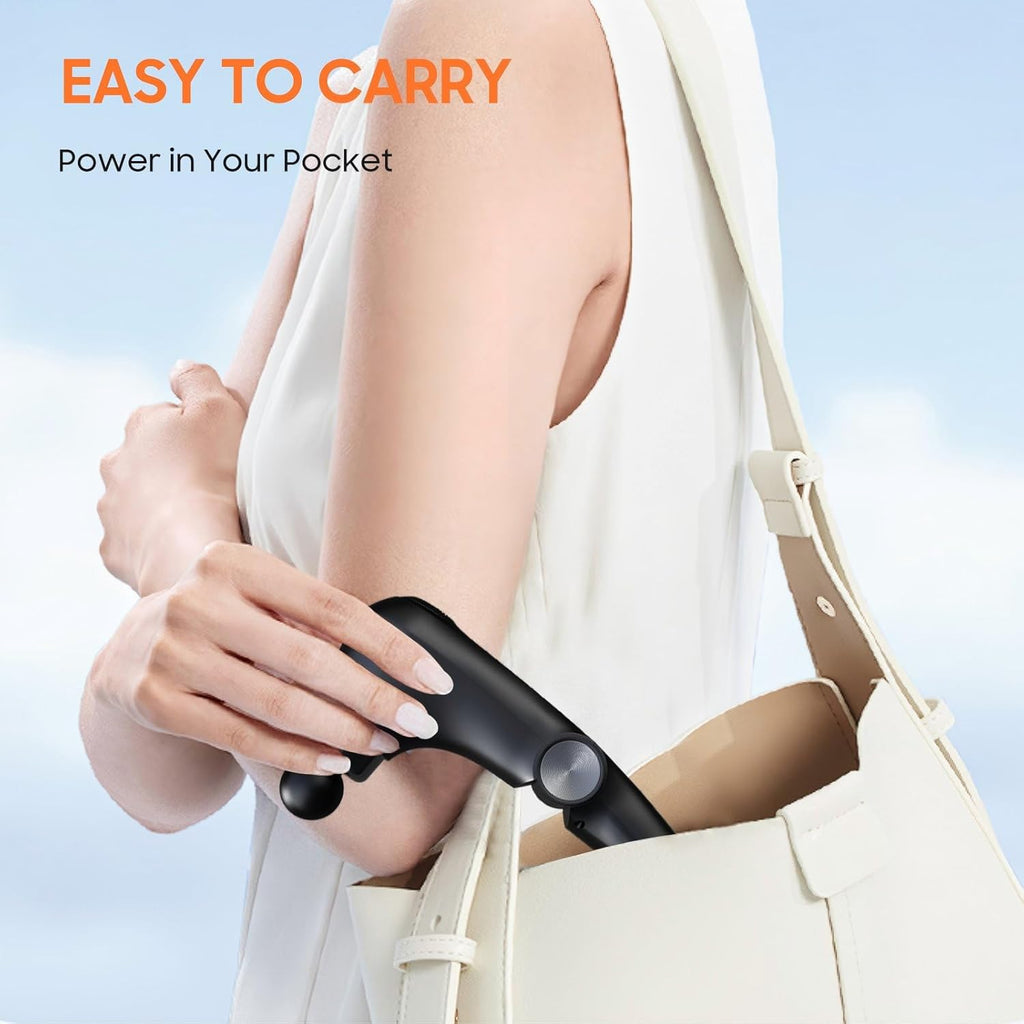 Massage Gun with 10 Replacement Heads, Massage Gun with Heat, Back Massager for Pain Relief Deep Tissue, Massager for Shoulder & Back Muscle Recovery,