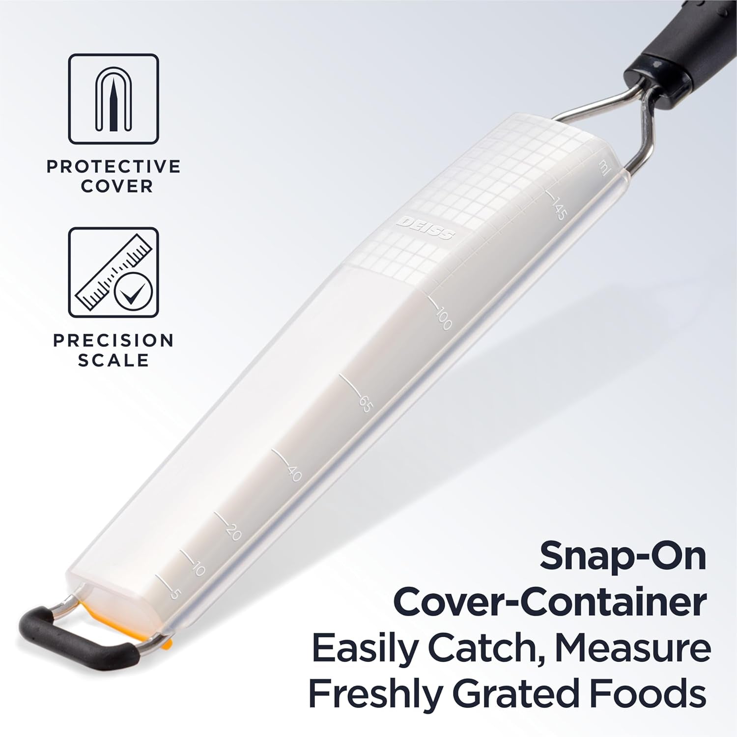 LUX Fine Grater & Lemon Zester, Parmesan Cheese Grater Handheld - Spices, Citrus Fruits, Hard Cheeses, Garlic, Chocolate, Nuts, Ginger, Vegetable Shredder